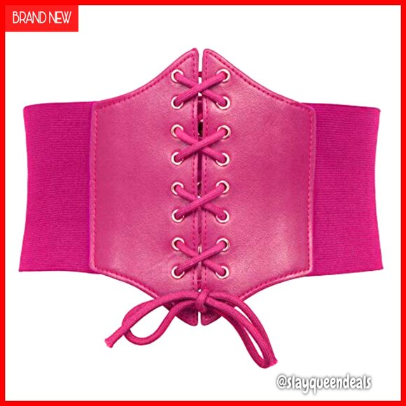 Lace-Up Cinch Belt Elastic Waist Belt for Dresses Cosplay Casual Wear
